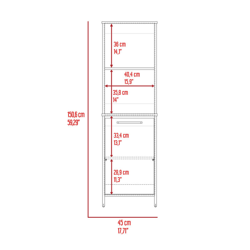 Forester 1-Shelf Pantry Cabinet White