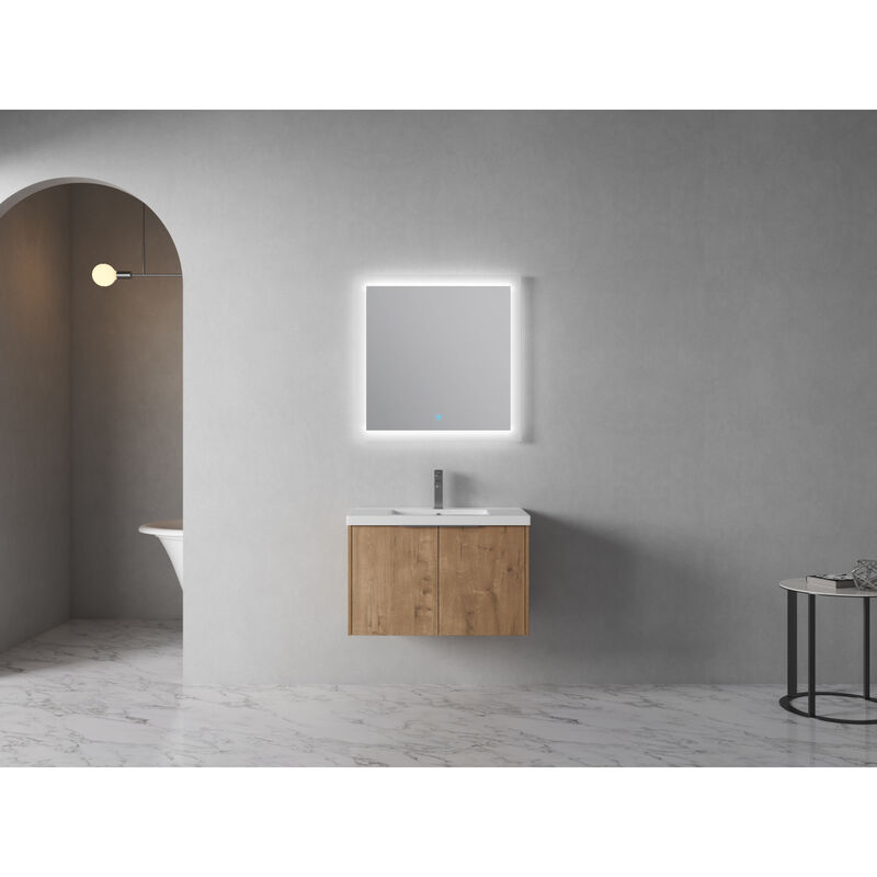 Soft Close Doors Bathroom Vanity With Sink, 30 Inch For Small Bathroom, 30x18