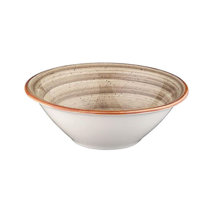 Terrain dia.8" h:2.5" 30 oz. Round Brown Porcelain Bowl (Set of 2)