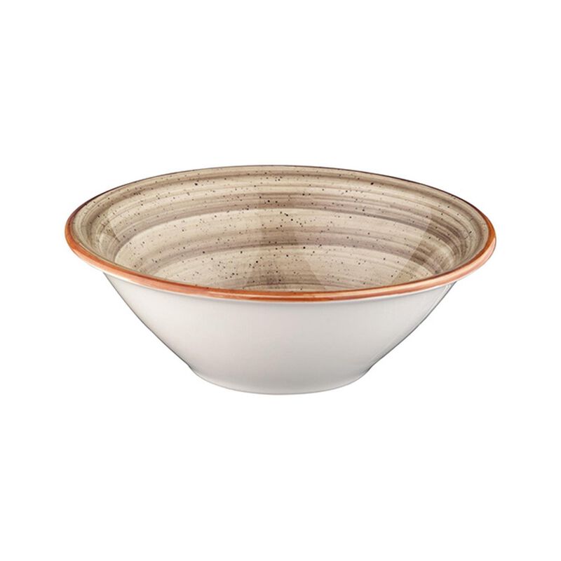 Terrain dia.8" h:2.5" 30 oz. Round Brown Porcelain Bowl (Set of 2)