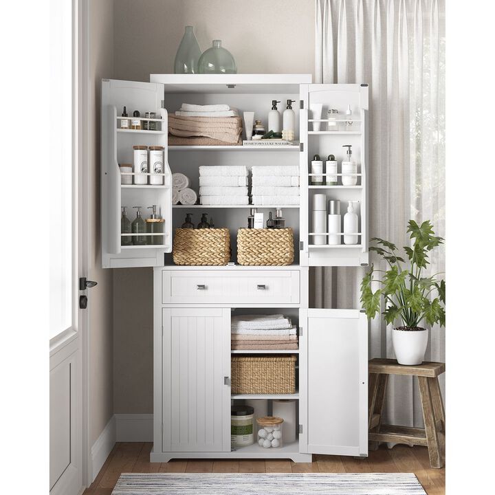 Kitchen Pantry Storage Cabinet with Adjustable Shelves and Stylish Design
