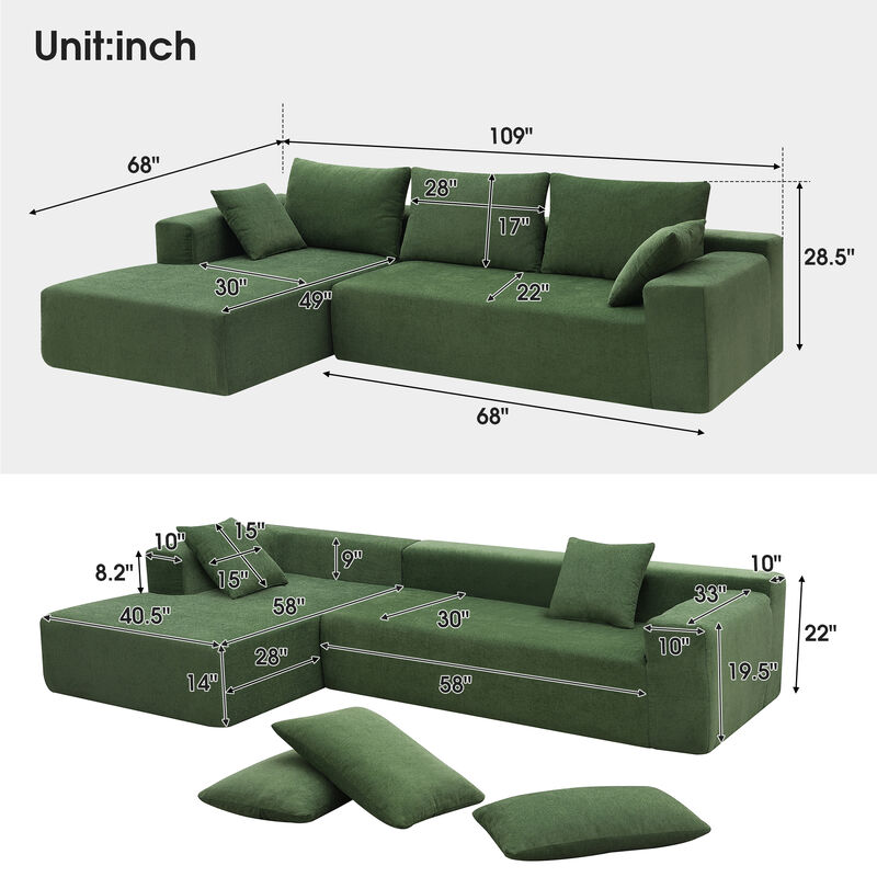 Merax Modular Sectional Living Room Sofa Set