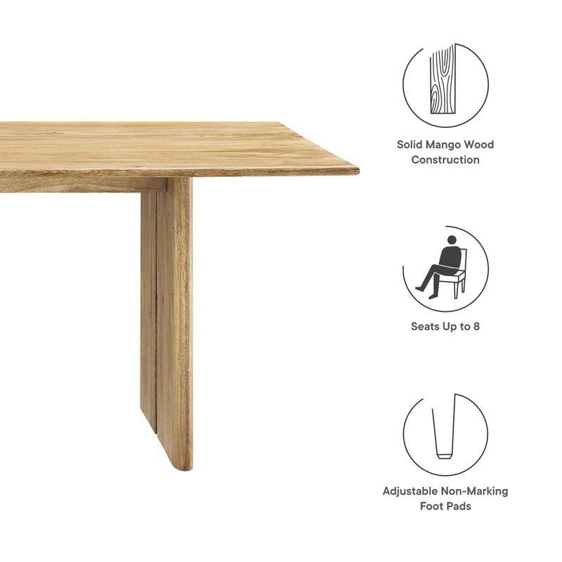 Modway - Amistad 86" Wood Dining Table Walnut