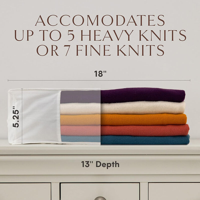 Organic Cotton Garment Storage Bag - 18" - Fits up to 6 Fine Knit Sweaters