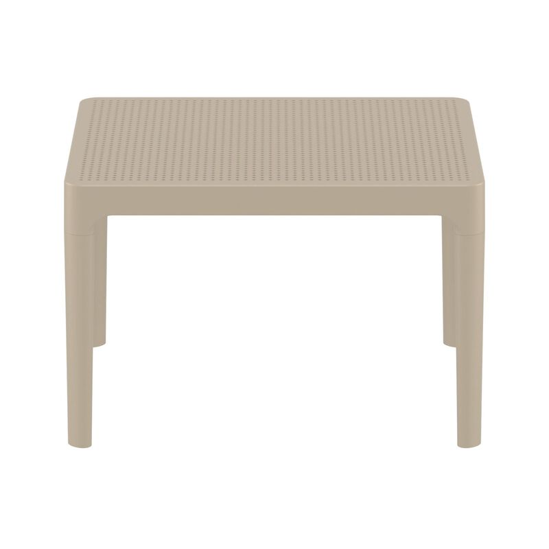 23.5" Black Rectangular Outdoor Patio Side Table