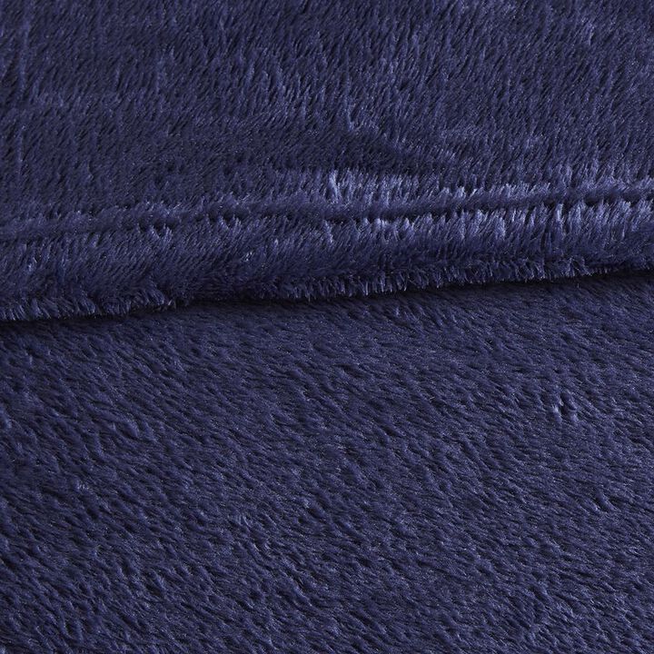 Belen Kox Navy Microlight Plush Oversized Blanket, Belen Kox