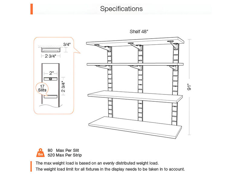 Stirdy Garage / Laundry Room / Pantry Shelving System 91" High with 4 Shelves 48" Length 20"- 22" Width | 2 Sections- Shelves Not Included