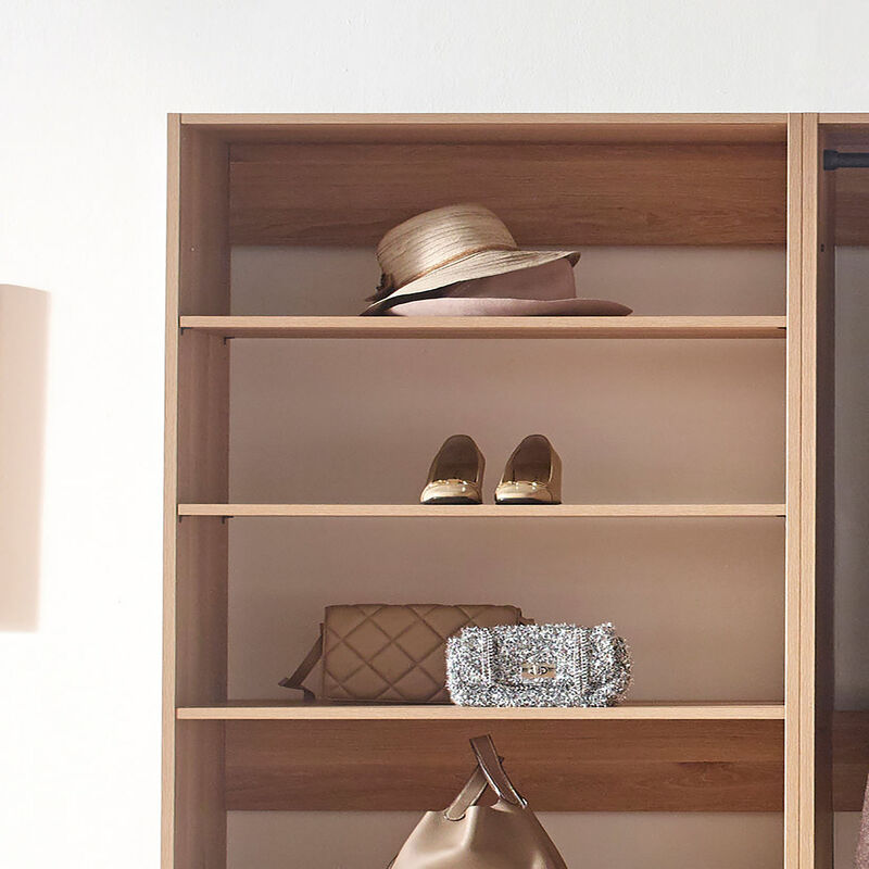 Prosper Oak Freestanding Walk in Wood Closet System