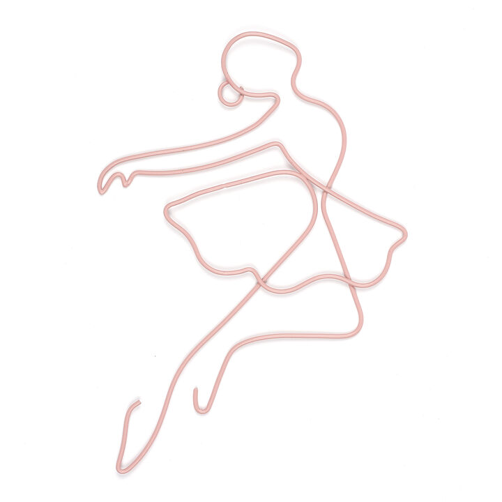 Lambs & Ivy Ballerina Baby 2-Piece Pink Ballet Dancers Wire Wall Decor