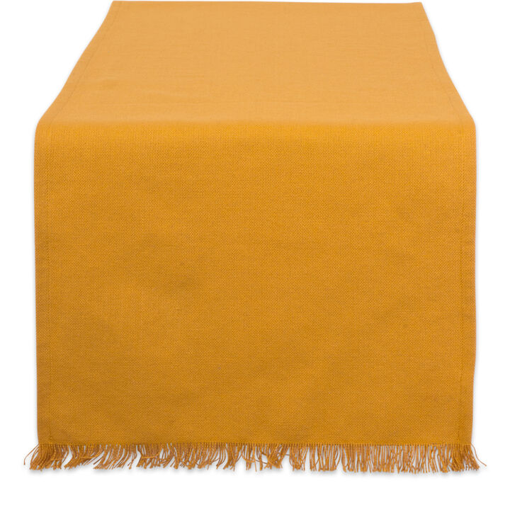 108" Orange Solid Fringed Table Runner