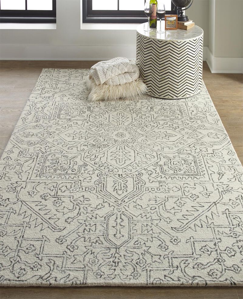 Belfort 8778F White/Gray 9' x 12' Rug