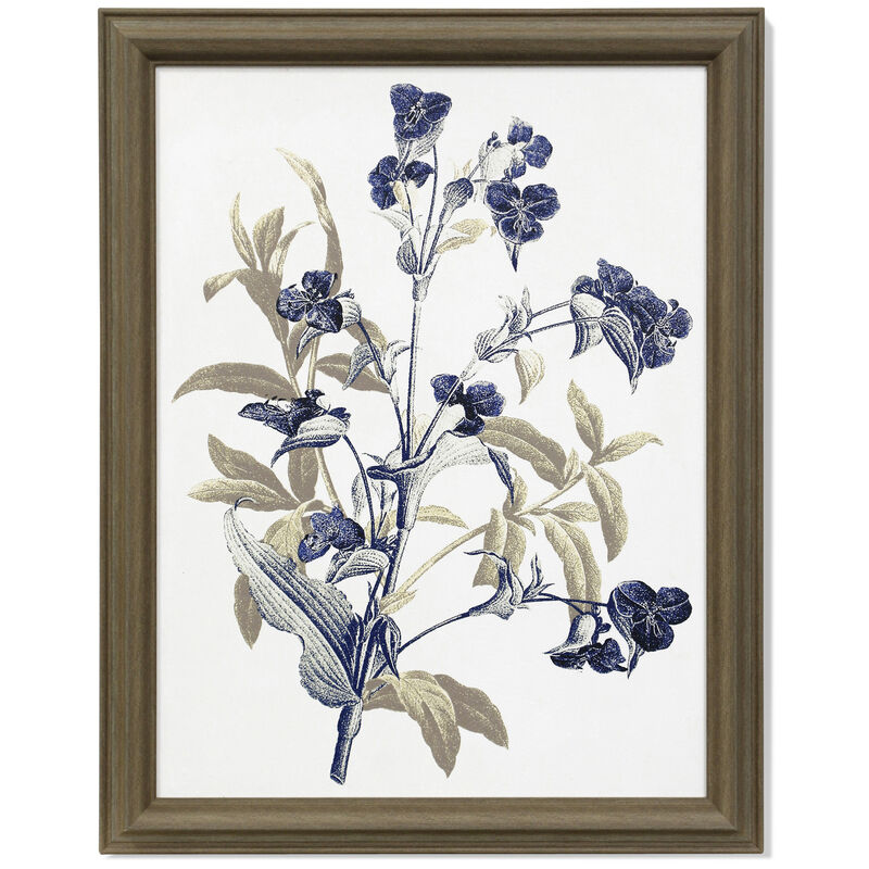 Indigo Flowers I Framed Print