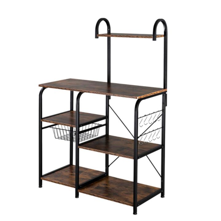 Kitchen Baker's Rack Utility Storage Shelf for Microwave & Organization