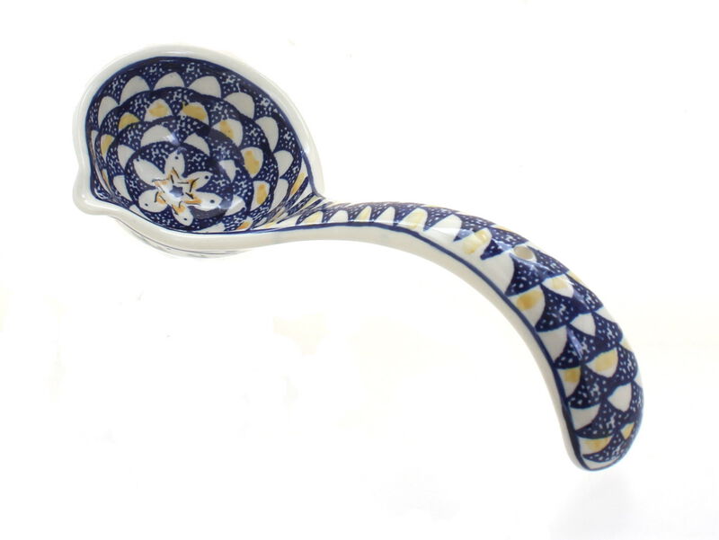 Blue Rose Polish Pottery Kalina Soup Ladle