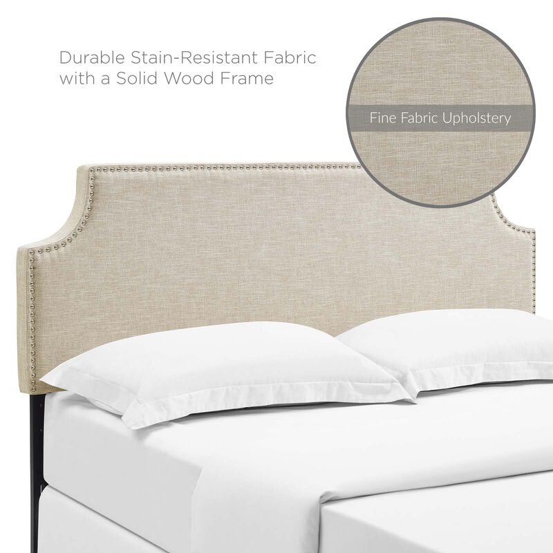Modway - Laura Queen Upholstered Fabric Headboard Beige