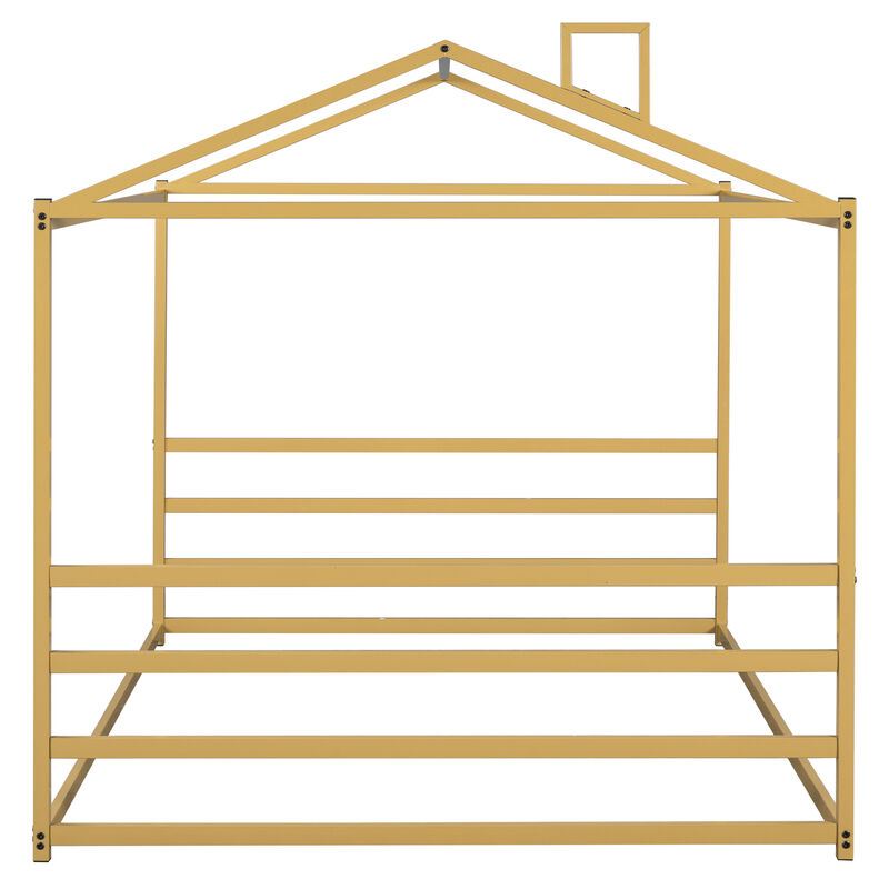 Merax Metal House Shape Platform Bed