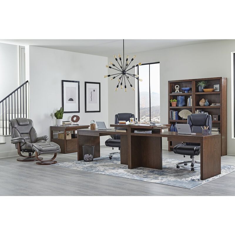 Parker Living Monarch - Ice Manual Reclining Swivel Chair and Ottoman