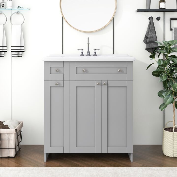 Merax Bathroom Vanity with Ceramic Sink