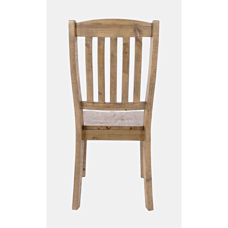 Jofran Carlyle Crossing Modern Rustic Solid Wood Slatback Dining Chair (Set of 2)