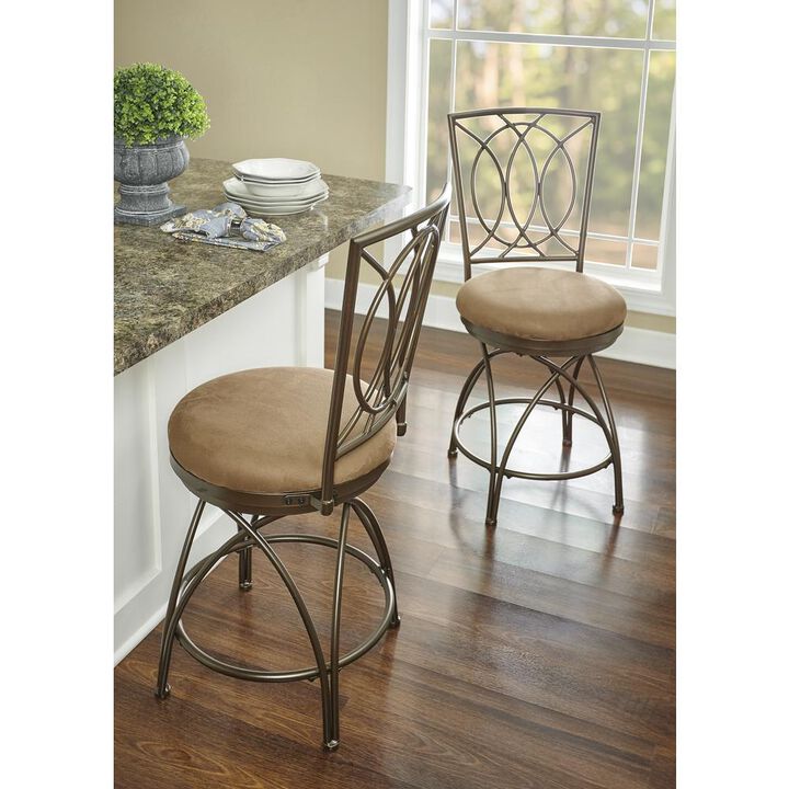 Powell Big and Tall Metal Crossed Legs Counter Stool