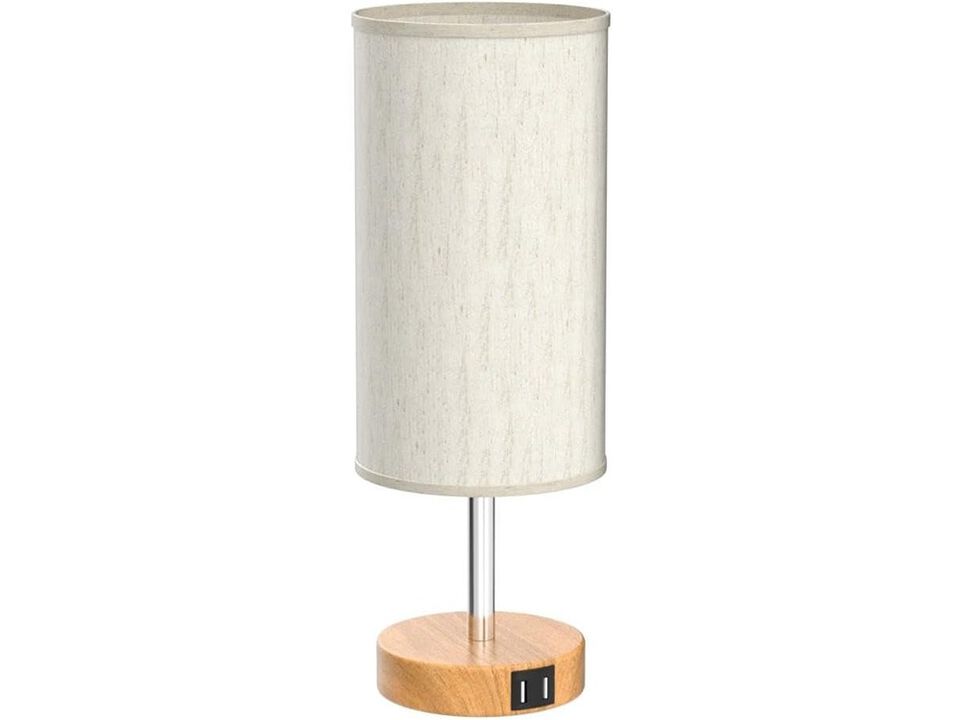Bedside Table Lamp with USB Port - Touch Control