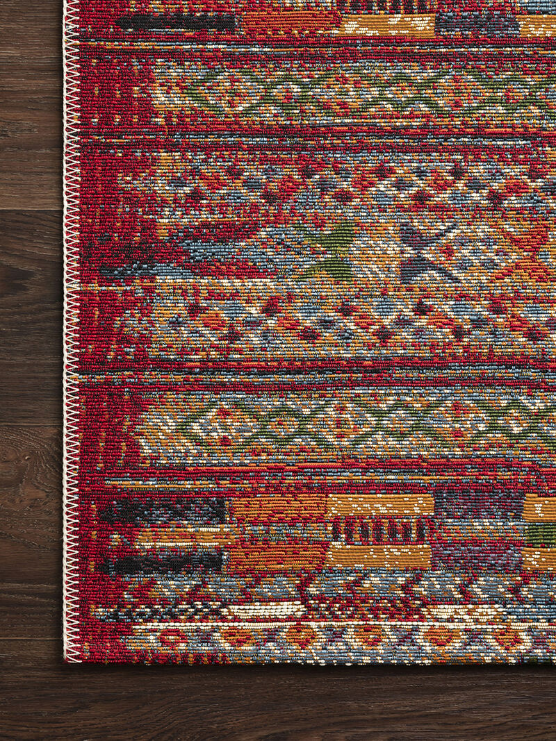 Mika MIK09 Red/Multi 5'3" x 7'8" Rug