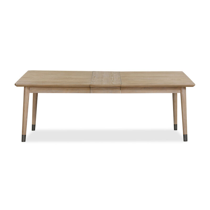 68-82 Inch Extendable Dining Table, Rectangular Top, Cone Legs, Brown Wood - Benzara
