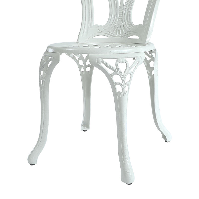 MONDAWE Patio Cast Aluminum Bistro 3-Piece Dining Set, Round Table and 2 Piece Outdoor Chair� Indoor & Outdoor Chic Furniture