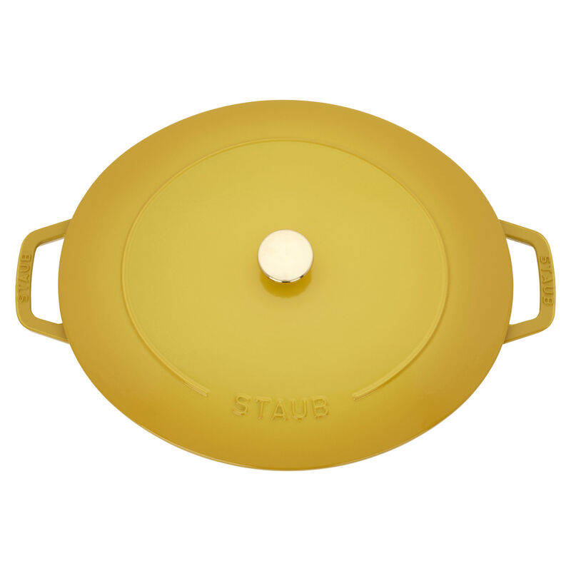 Staub Cast Iron 6.25-qt Shallow Oval Dutch Oven - Citron