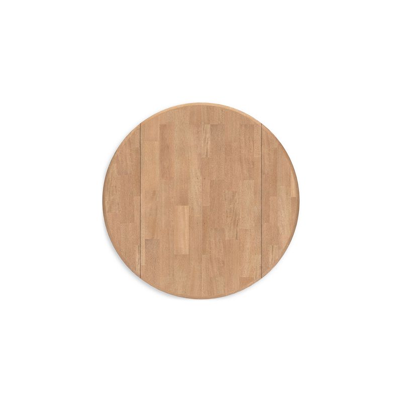 Gasy Dining Table, Extendable 26-42 Inch, Dark Brown Wood, 2 Leaves - Benzara