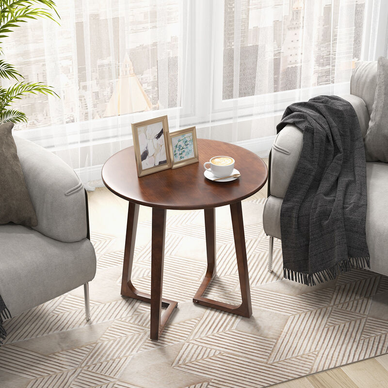 24 Inch Round End Table with Adjustable Foot Pads