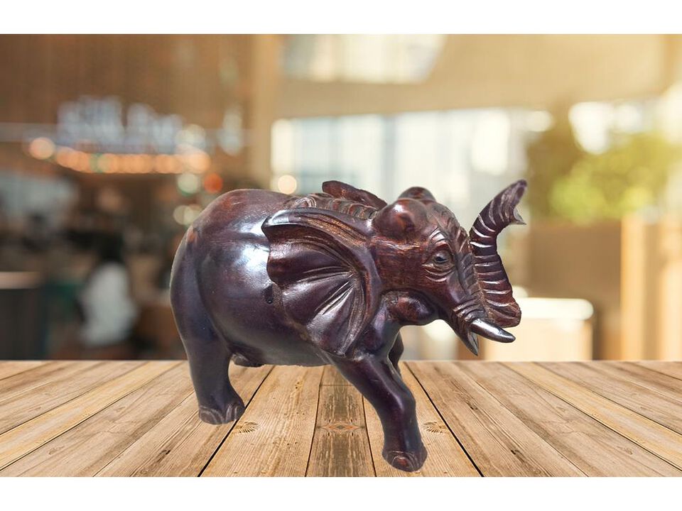 Teak/ Mahogany           Elephant  Statue MEDIUM