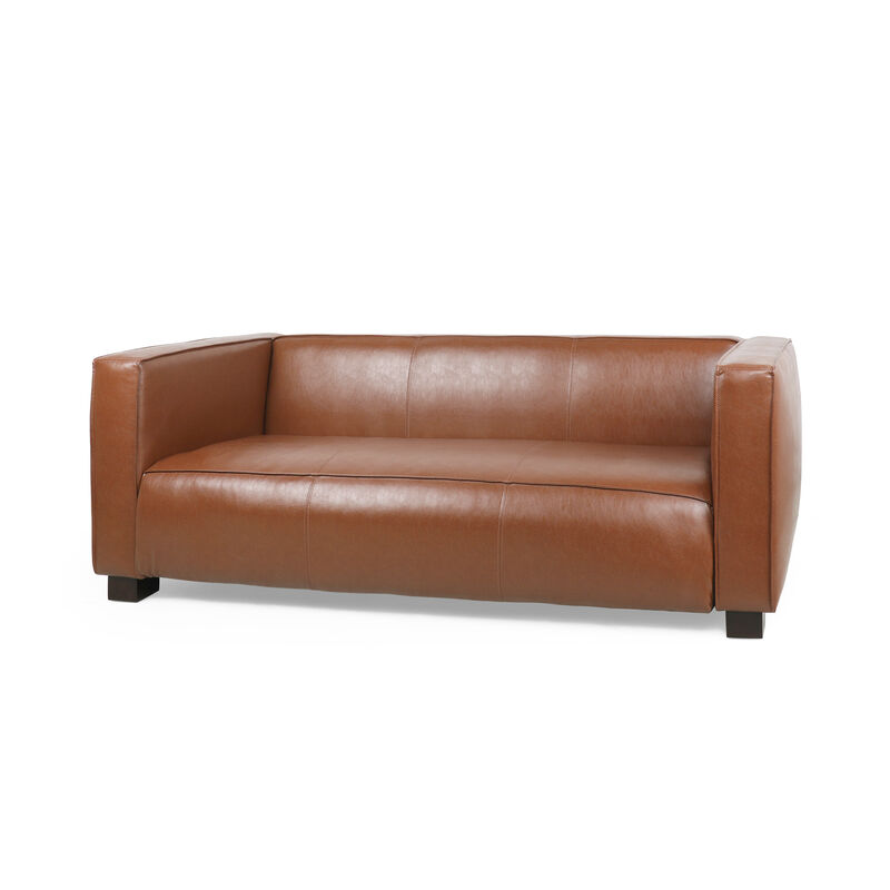 Merax Mid Century PU Leather Sofa Couch