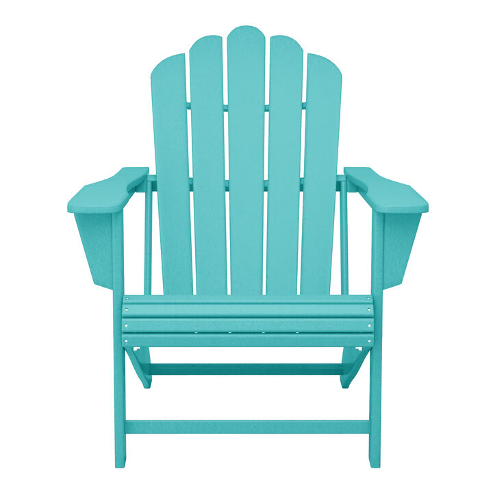 WestinTrends Outdoor Patio HDPE Adirondack Chair With Cup Holder