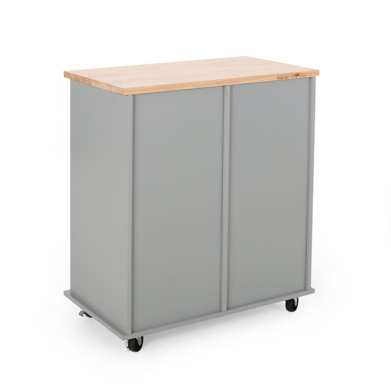 Merax Kitchen Island with 2 Drawers and 1 Door