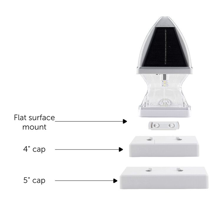 Gothic Solar Post Cap Light KIT - White