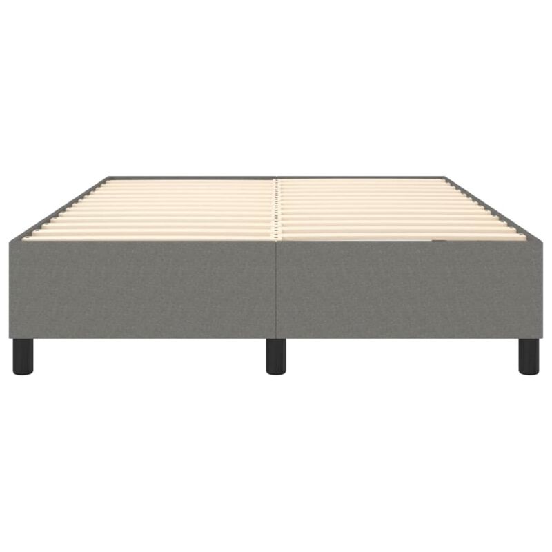 vidaXL Queen Size Box Spring Bed Frame, Dark Gray Fabric with Plywood and Engineered Wood, Perfect for a 59.8"x79.9" Mattress, Modern Bedroom Furniture