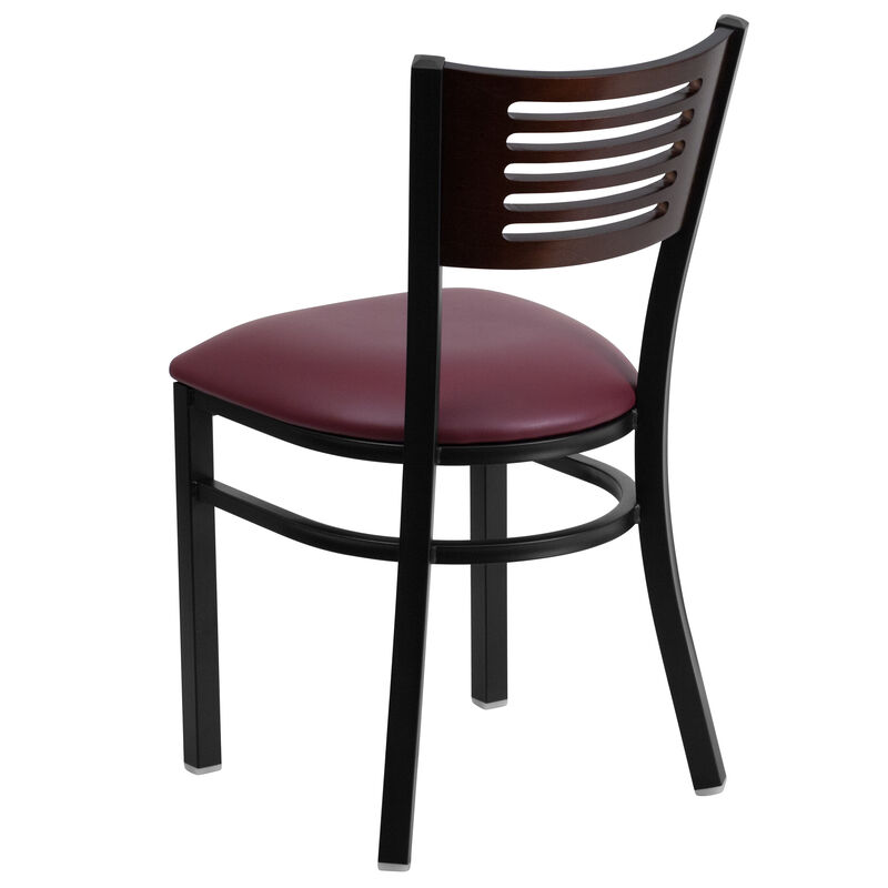 Bk/Mah Slat Chair- Seat