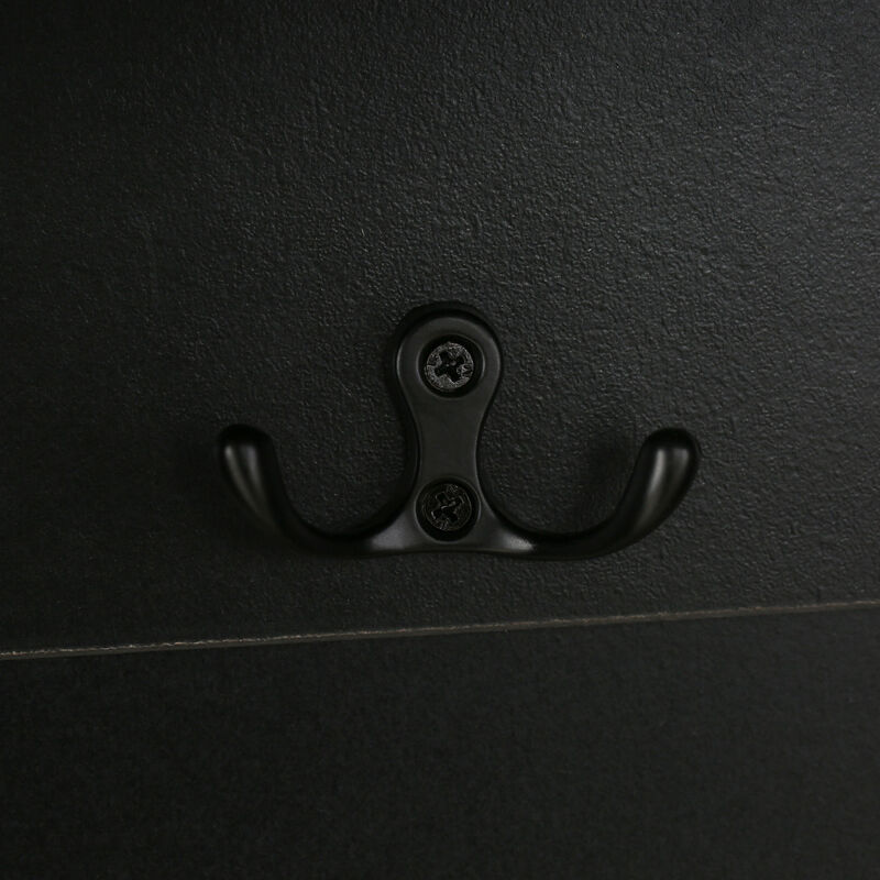 Black Hall Tree with 3 Hooks and Bench