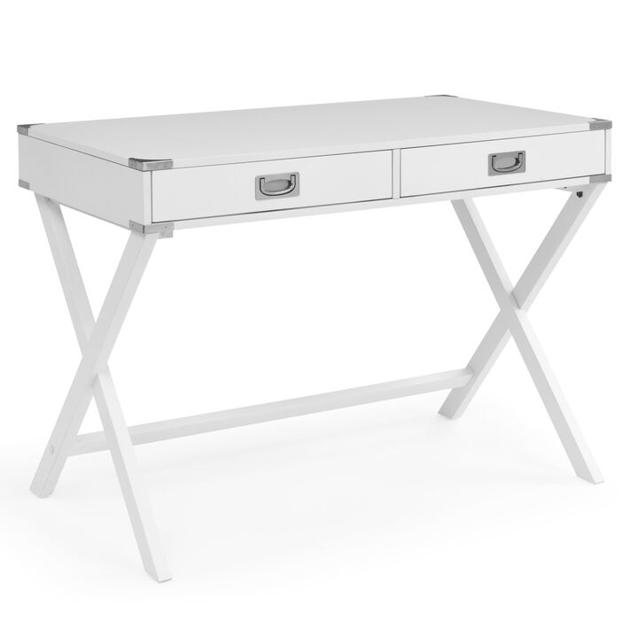 Solid Wood Computer Desk with Drawers