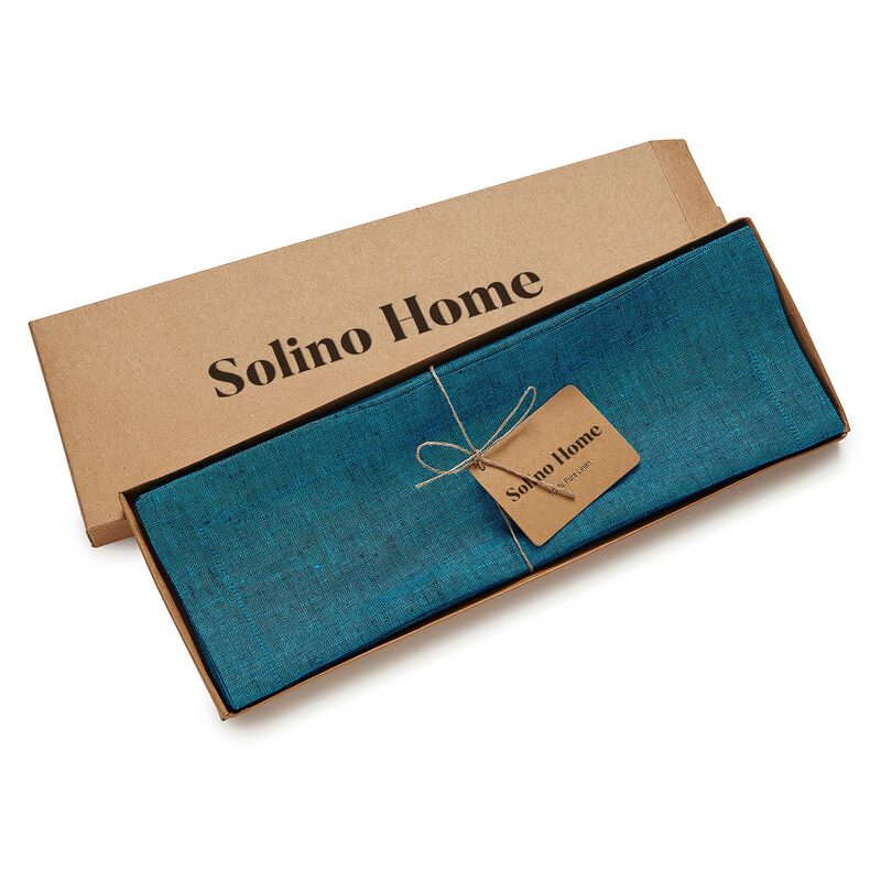 Solino Home 100% Pure Linen 14 x 19 Inch Placemats Set of 4 | Athena