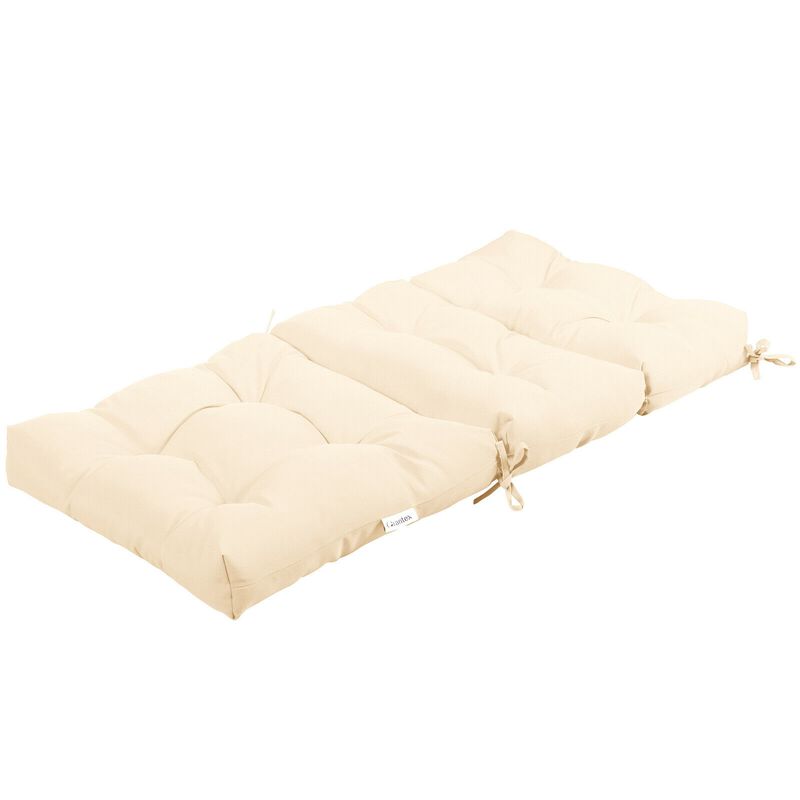 Tufted Patio High Back Chair Cushion with Non-Slip String Ties