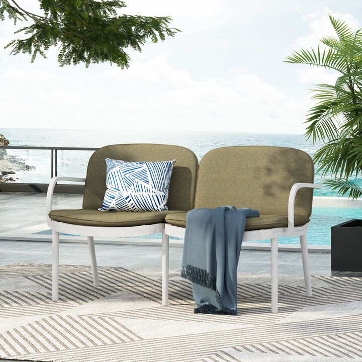 Merax Outdoor Patio PP Loveseat