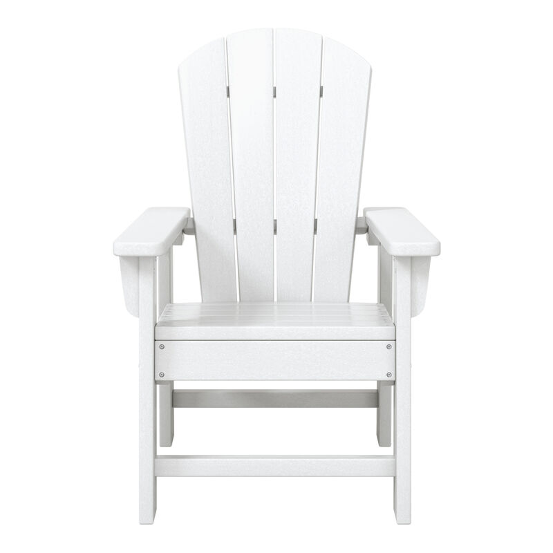 WestinTrends 2-Piece Kids Outdoor HDPE Adirondack Chair With Square Side Table Set