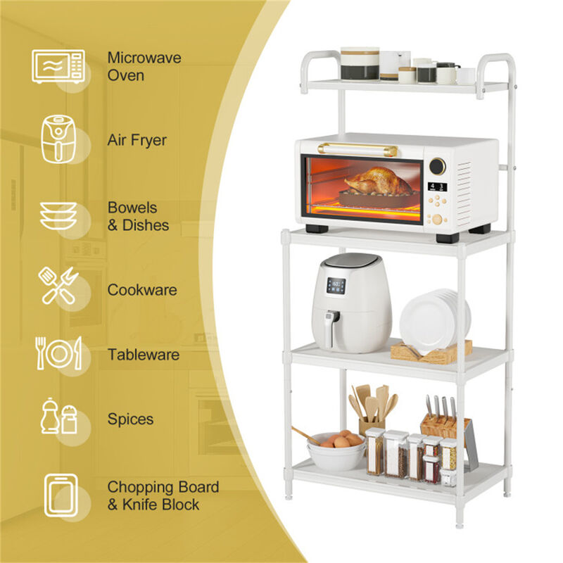 4-Layer Storage Shelf Versatile and Space-Saving Organizer for Kitchen and Dining
