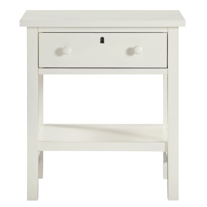 Comfort Pointe Franklen 1-drawer Storage Nightstand - Antique White