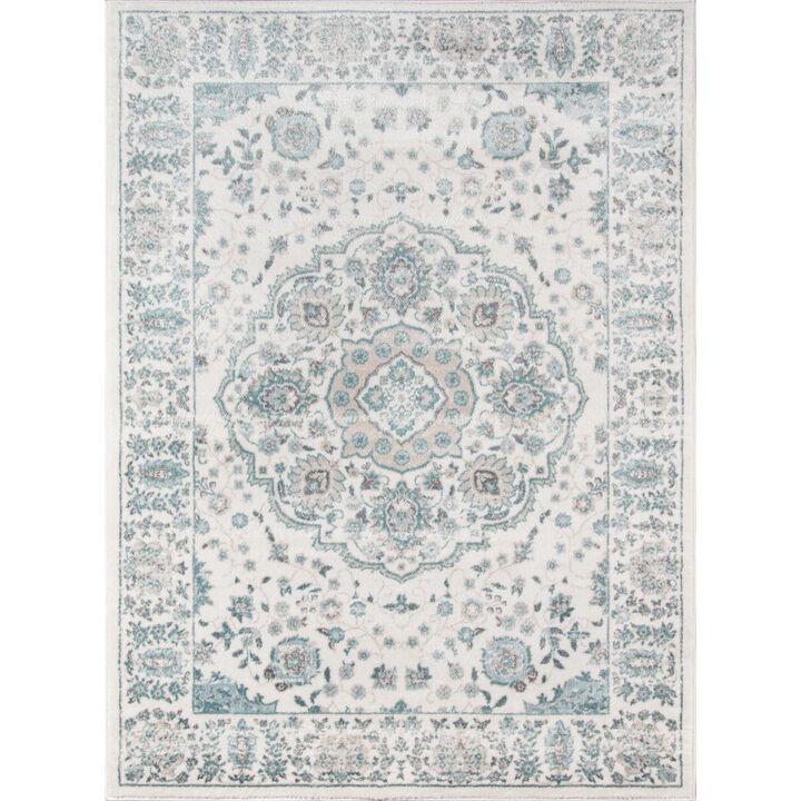 Momeni Traditional Rectangle Area Rug, Ivory, 9'3 X 12'6