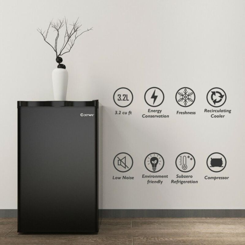 Costway 3.2 cu. ft. Mini Dorm Compact Refrigerator