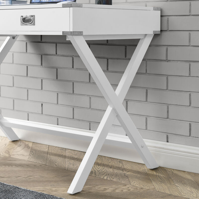 Solid Wood Computer Desk with Drawers