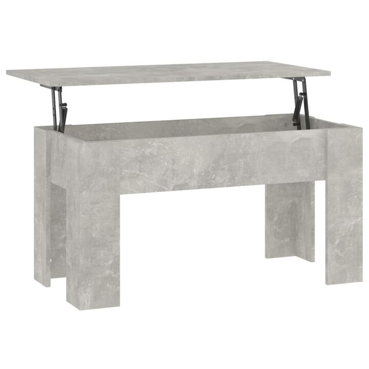 vidaXL Coffee Table Concrete Gray 39.8"x19.3"x20.5" Engineered Wood